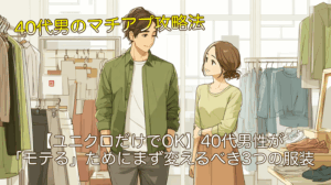 【ユニクロだけでOK】40代男性が「モテる」ために、まず変えるべき3つの服装