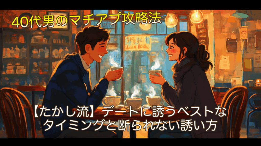 【たかし流】デートに誘うベストなタイミングと断られない誘い方 | 40代の奥手男性でも大丈夫